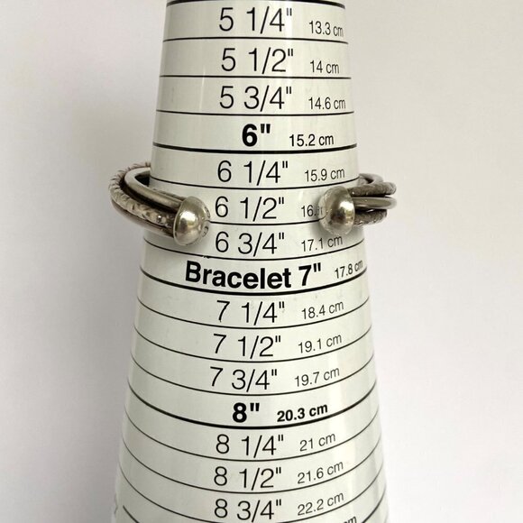 Sterling Silver 925 Heavy Chunky Twisted 5 Band Woven Cuff Bracelet Sz 6.5" 40g - Picture 9 of 16